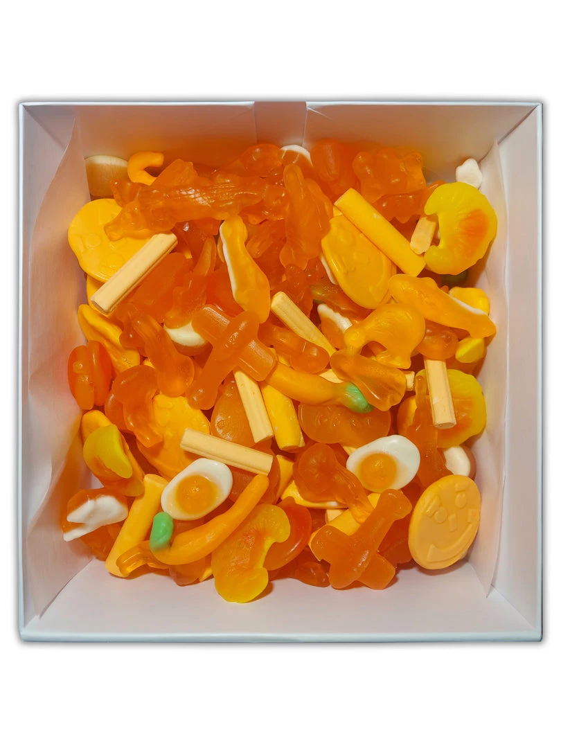 Candy Co All Lollies Orange Lolly Box - 1kg Of Orange Lollies 3 Candy Co All Lollies Orange Lolly Box - 1kg Of Orange Lollies