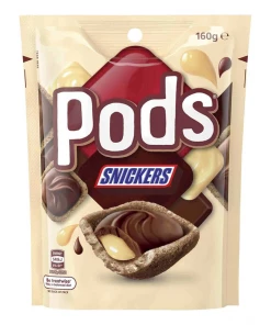 Mars Wrigley Confectionary All Lollies Pods Snickers 160g Pouch