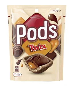 Mars Wrigley Confectionary All Lollies Pods Twix 160g Pouch