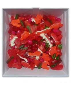 Candy Co All Lollies Red Lolly Gift Box - 1kg Of Red Lollies