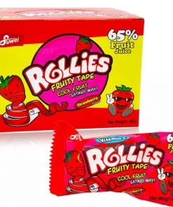 Suwei Rollies Fruit Tape - Strawberry All Lollies