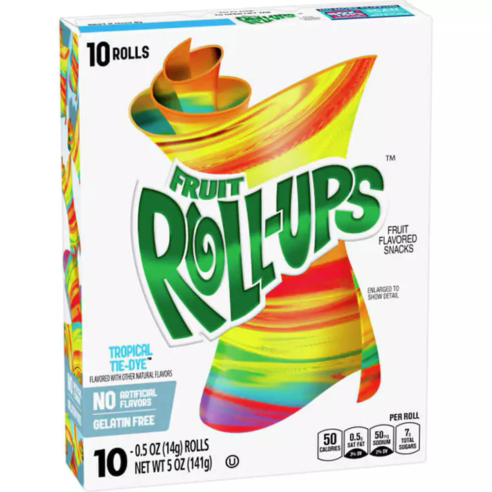 General Mills Fruit Rollups Tropical Tie-Dye 10 Pk 3 General Mills Fruit Rollups Tropical Tie-Dye 10 Pk