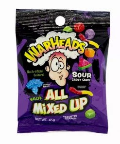 All Lollies Warheads All Mixed Up 45g Bag